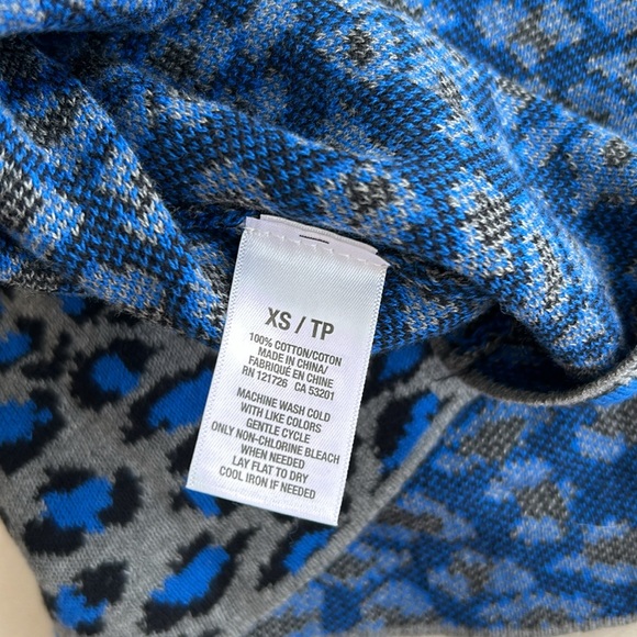 New Aeropostale Cotton Leopard Print Sweater Knit Skirt XS 6 - Picture 6 of 8